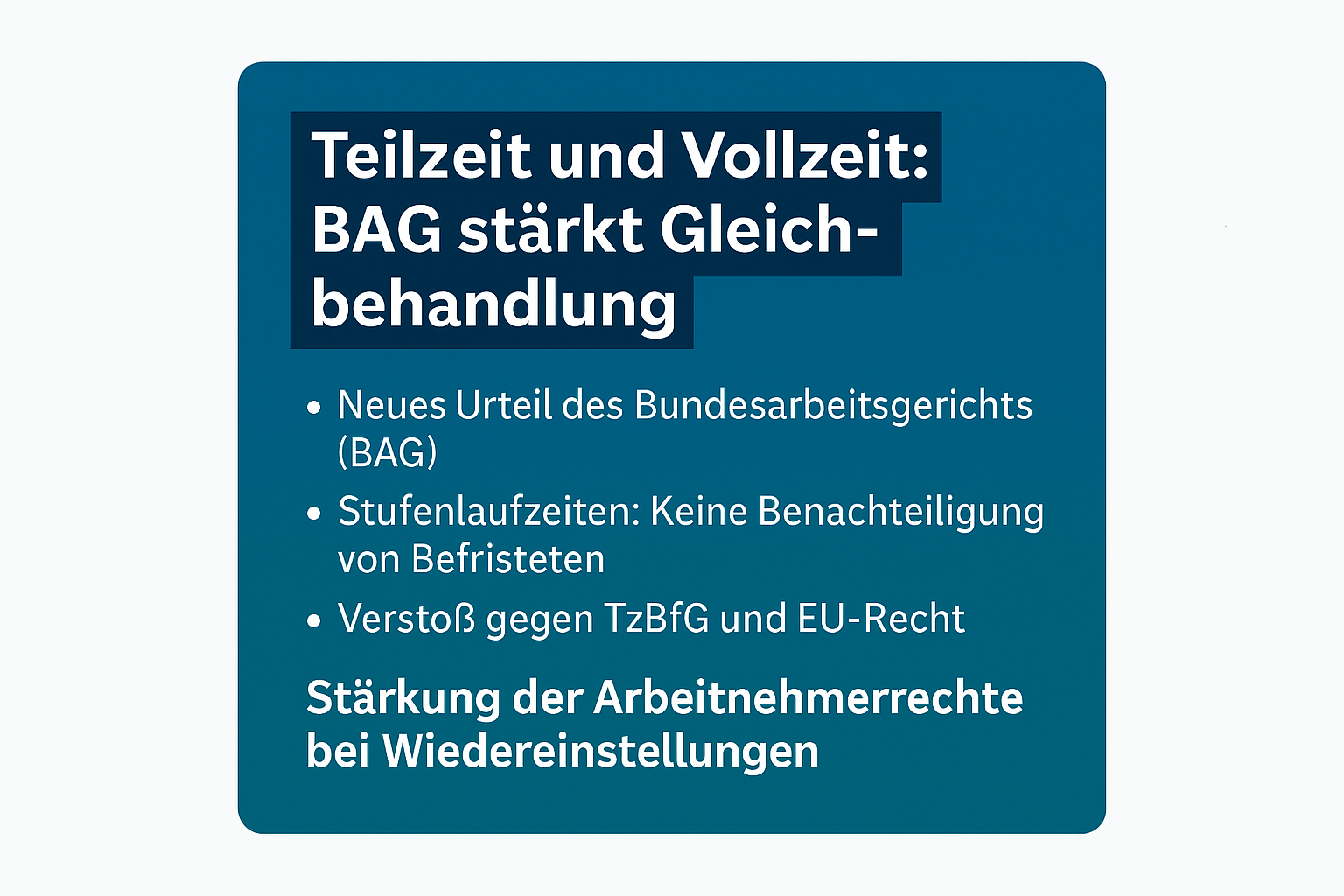 Teilzeit und Vollzeit: BAG stärkt Gleichbehandlung – wichtiges Urteil für alle Beschäftigten in Transport & Logistik.